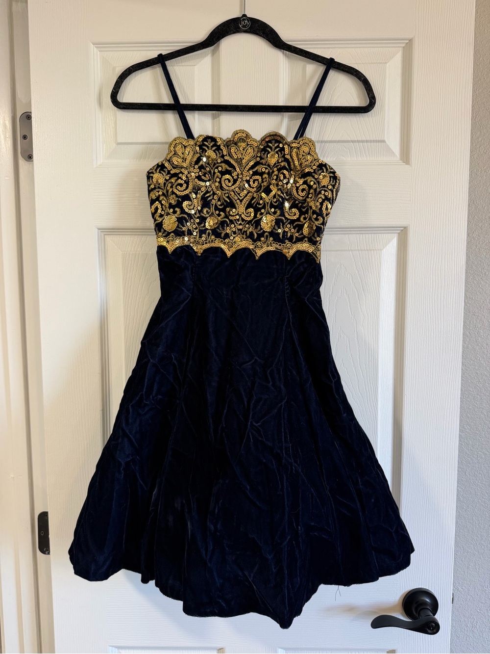 Jessica McClintock for Gunners Sax Sequin Velvet Mini Dress
